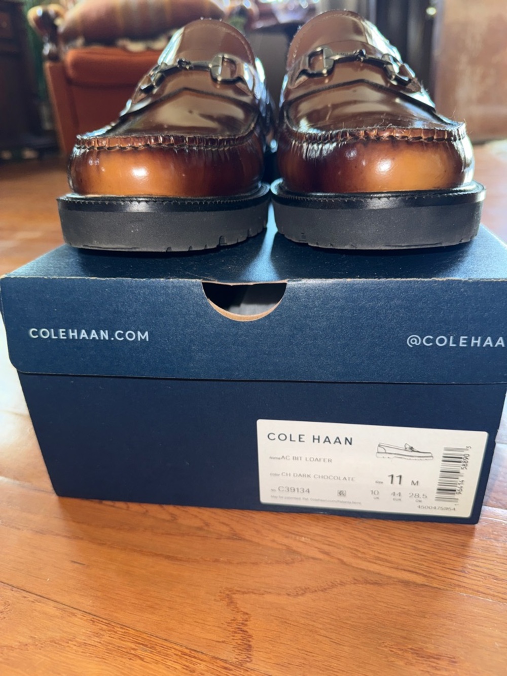 Cole Haan Men’s Tan/Brown Leather Bit Loafers - Picture 6 of 8